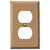 Amerelle Edwardian Single Duplex Outlet Wall Plate Cover Brushed Bronze Finish