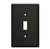 Simple Square W45063-FB Matte Black Single Switch Wall Plate Cover