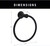 Delta Greydon Bath Towel Ring Matte Black Finish