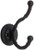 Brainerd 111445 Flat Black Twisted Double Prong Coat & Hat Hook