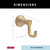 Delta Caffery CAF35-CZ Bath Towel & Robe Hook Champagne Bronze Finish