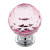 Brainerd P30779-PNK 1 3/16" Pink Faceted Acrylic Polished Chrome Knob Drawer Pull