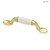 Liberty P50010C-PB2-C Polished Brass w Frosted Maple Wood Insert 3" Cabinet Pull