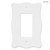 White Nylon Scallop Single GFCI Switch Cover Wall Plate
