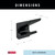 Delta 79935-MB Pivotal Bath Double Robe Hook Matte Black Finish