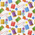 Henry Glass Just Sew Happy Sewing Thread Button White Cotton Fabric By The Yard