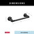 Delta Saylor 8" Bath Towel Bar Matte Black Finish