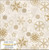 Stof Quilting Frosty Snowflake Gold Ivory Cotton Fabric By The Yard