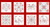 Henry Glass Scarlet Stitches & White Linen Block Panel Red Cotton Fabric By Yard