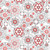 Henry Glass Scarlet Stitches & White Linen Medallions White Cotton Fabric By Yd