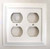 White Architect Double Duplex Outlet Cover Wall Plate