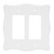 64600 White Scallop Double GFCI Rocker Cover Plate