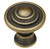 P07026-BAB Burnished Antique Brass Kentworth 1 1/4" Drawer Cabinet Knob