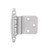 H00930C-SN 3/8" Self Closing Inset Hinge W/O Spring Satin Nickel 2 Pack