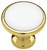 P50162-PBW  1 1/4" White Ceramic w/ Polished Brass Round Cabinet Drawer Knob P50162-PBW  1 1/4" White Ceramic w/ Polished Brass Round Cabinet Drawer Knob