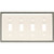 64009 Bisque Ceramic & Satin Nickel Quad Switch Cover Plate