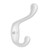 B42302-W 3" Heavy Duty White Coat and Hat Hook