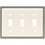 64156 Bisque Ceramic & Satin Nickel Triple Switch Cover Plate