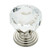 P23944-116 1 7/16" Clear Faceted & Satin Nickel Cabinet Drawer Knob Pull