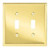 64388 Brass Stamped Steel Double Switch Cover Plate