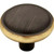P6361AC-VBG 1 1/4" Domed Venetian Bronze w/ Gold Hightlights Cabinet Drawer Knob
