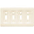 64482 Bisque Ceramic  Quad Switch Cover Plate