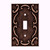 64268 Sponged Copper French Lace Single Switch Cover Plate