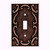 64268 Sponged Copper French Lace Single Switch Cover Plate