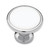 P50162-CHW  1 1/4" White Ceramic w/ Chrome Round Cabinet Drawer Knob P50162-CHW  1 1/4" White Ceramic w/ Chrome Round Cabinet Drawer Knob