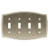 W094ZMC-BSN Satin Nickel Colonial Rope Quad Switch Cover Plate
