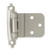 H0104AL-SN 3/8" Self Closing Inset Hinge Satin Nickel Pack of 2
