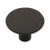 P94500L-BL Hammercraft Black 1 1/8"  Round Cabinet Drawer Knob 2 Pack