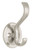 B42307Z-SN Double Prong Hook w/ Round Base Satin Nickel