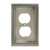 64776 Brushed Satin Pewter Beaded Single Duplex Cover Plate