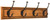 129846  Galena 27" 4 Pilltop Hook Coat/Hat Rail Honey Maple & Statuary Bronze