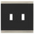 135755 Basic Stripe Black & Satin Nickel Double Switch Cover Wall Plate