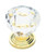 P30122-CL 1 1/4" Clear Acrylic Polished Brass Knob Drawer Pull
