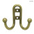 B46115J-AB Antique Brass Double Coat, Hat, Robe Hook w/ Ball End