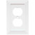 Peerless  W10766-W White Architect Single Duplex Cover