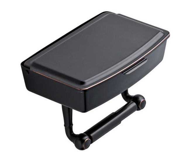 Delta PTR52OB Porter Bath Toilet Paper Holder w/ Privacy Box Oil Rubbed Bronze