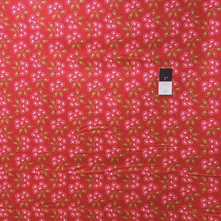 Dena Designs PWDF157 Love & Joy Cherry Red Fabric By Yard