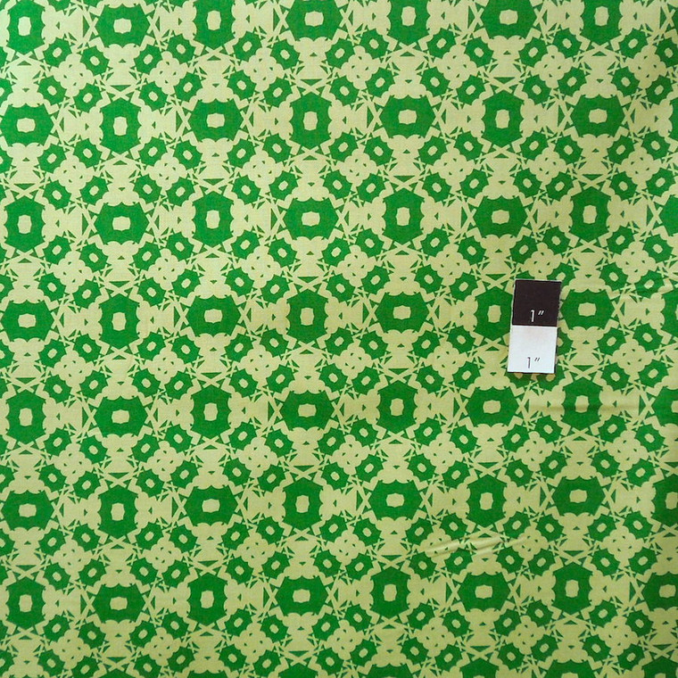 Mark Cesarik PWMC020 Cosmic Burst Solar Panels Green Fabric By The Yard