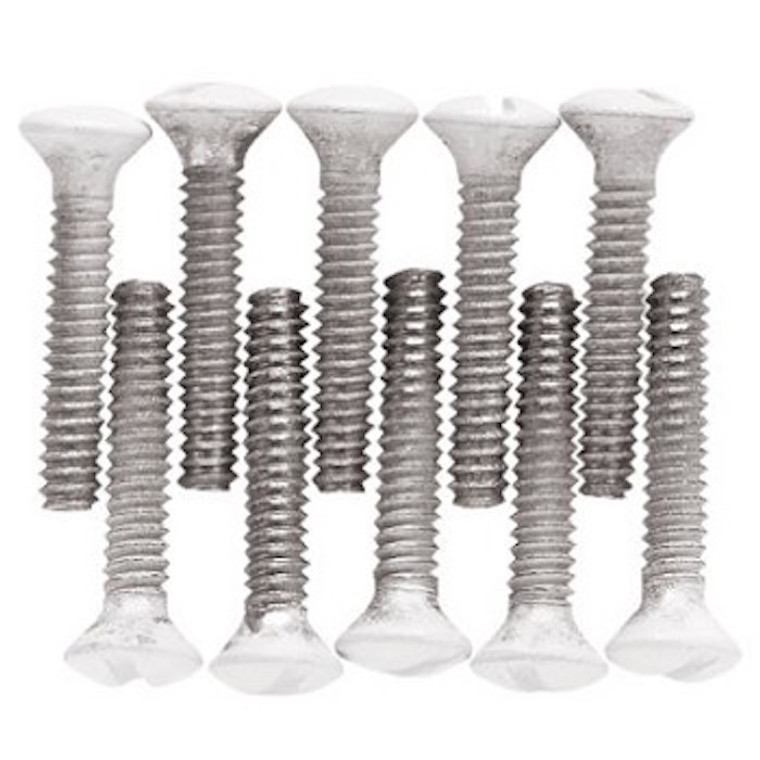 168672 White Wall Plate Screw Pack Lot of 14 168672 White Wall Plate Screw Pack Lot of 14