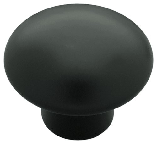 PN0120-BL  1 3/8" Black Ceramic Round Cabinet Drawer Knob