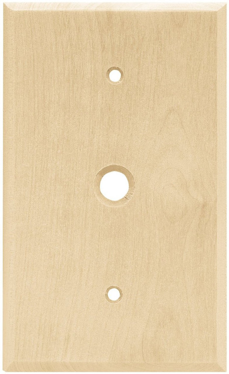 64663 Unfinished Wood Single CoAx Wall Plate