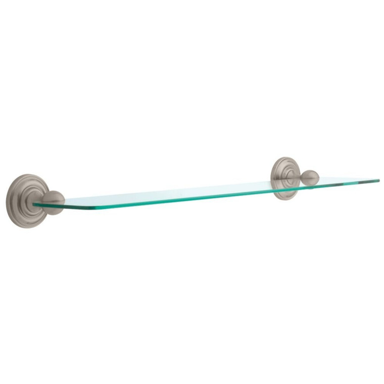 Delta 138282 Greenwich Bath Glass Shelf Satin Nickel Finish