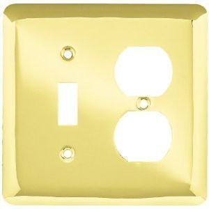 64353 Brass Stamped Steel Single Switch/Duplex Cover Plate