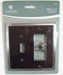 64574 Ceramic Insert Single Switch/GFCI Cover Wall Plate