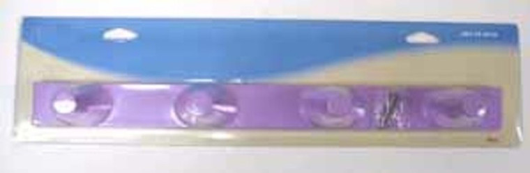Liberty 085-03-3918  18" 4 Peg Hook Coat Hat Hook Rail Lilac