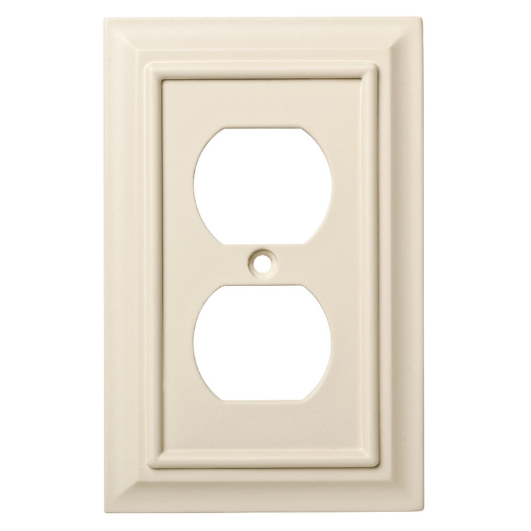 W10766-LAL  Lt Almond Single Duplex Outlet Cover Wall Plate